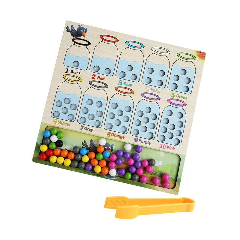 Passende Spiele Training logisches Denken Holz Brettspiel Sortierer Spiel 55 Stück Perle Geburtstags geschenke 10 Farbe Montessori Spielzeug