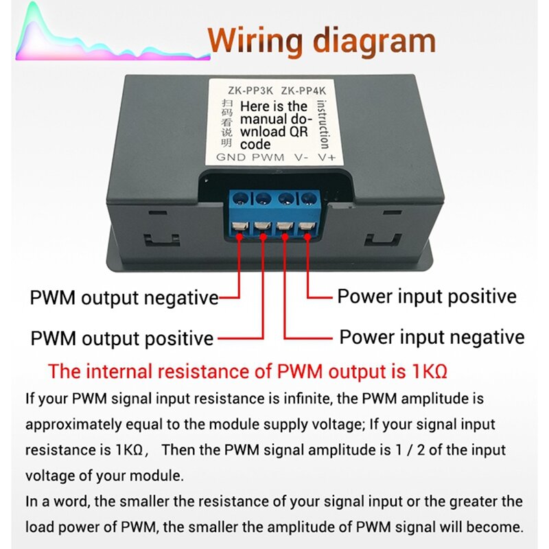 ZK-PP3K 듀얼 모드 LCD PWM 신호 발생기, PWM 펄스 주파수 듀티 사이클 조절식 구형파 발생기, 1Hz-99Khz