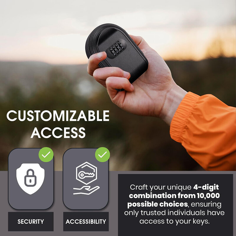 Scatola portaoggetti per chiavi a parete 4 combinazione digitale Password codice di sicurezza serratura a chiave cassetta di sicurezza per l'organizzatore della scatola di immagazzinaggio dell'ufficio domestico