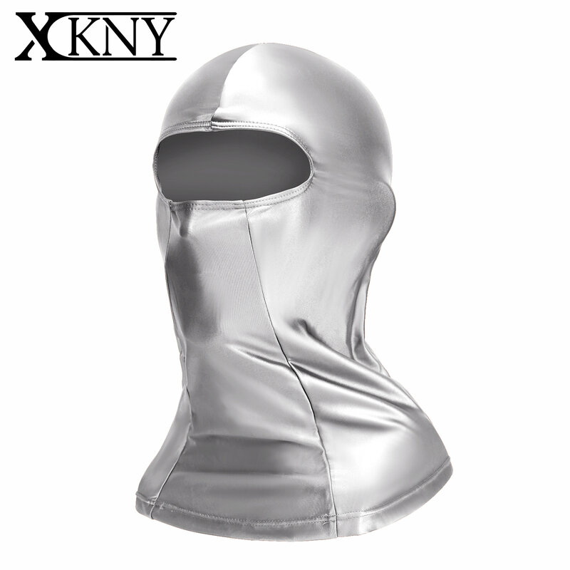 XCKNY-Silk Gloss Smooth Máscara Facial Completa, Multi Funcional Proteção Do Pescoço, Outer Ciclismo Esportes Tampa Da Cabeça
