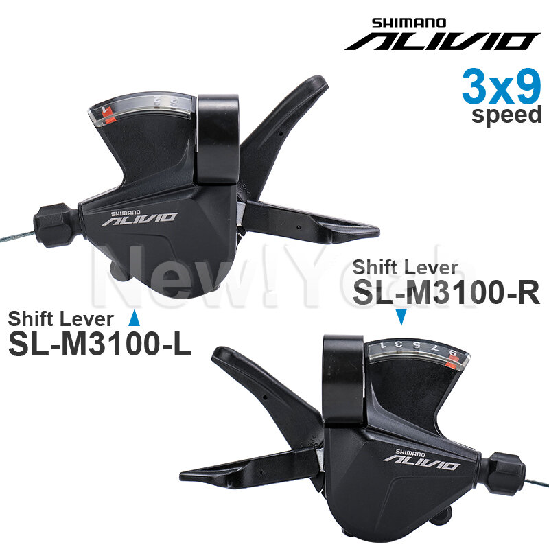 SHIMANO ALIVIO M3100 2/3x9 스피드 시프터, 변속 레버, SL-M3100-R SL-M3100-L SL-M3100-2L, MTB 자전거 정품 부품