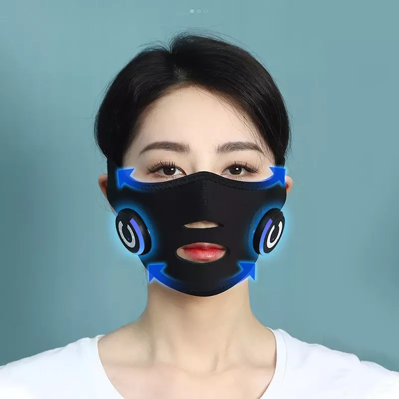 Masajeador facial EMS para el hogar, instrumento cosmético de estiramiento, máscara facial en V, líneas de decentes para doble mentón