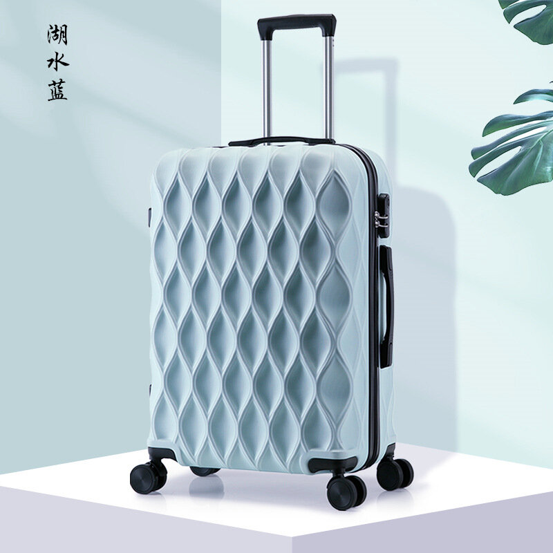 PLUENLI 패션 새 둥지 수하물 암호 여행 가방, 한국 스타일 학생 여행 트롤리 케이스, 범용 휠 가죽