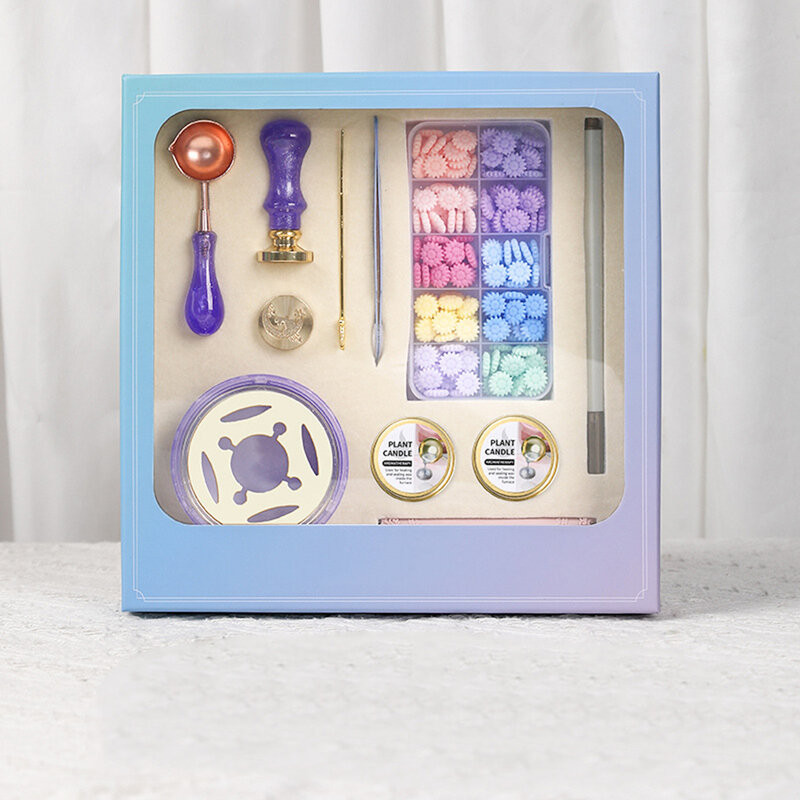 Kit de sello de cera, juego de Pellet de 24x24x4,2 cm, accesorios DIY, Kit de sello de pintura de fuego para manualidades/regalos/sellos de vino