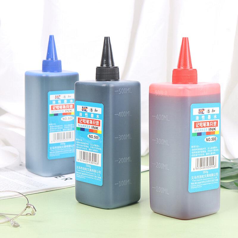 Pena spidol minyak grafiti kering permanen, 500ml untuk spidol tinta, halus dan mudah digunakan alat tulis