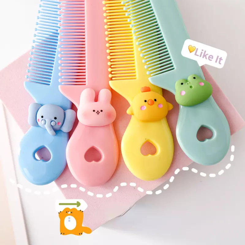 Mini cepillo de pelo de dibujos animados para niña pequeña, peine de Animal encantador de moda coreana, accesorios para el cabello de bebé, cosas baratas, 1 ud.