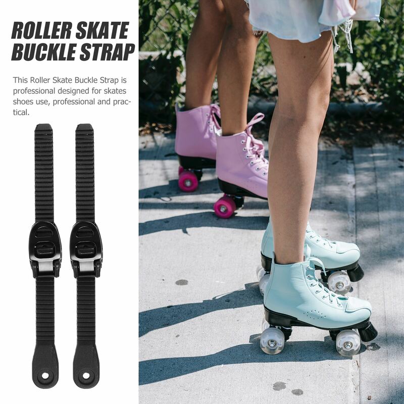 2 Sätze Skate-Befestigungs gurt von Professional Universal mit Riemen Rollschuh Schnalle Schnalle Ersatzteil Skates einfach zu installieren