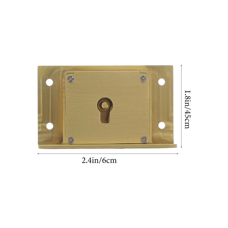 Brass Plated Flush Mount Decor Set for Cabinets, Drawers, Mailboxes, and Wardrobes