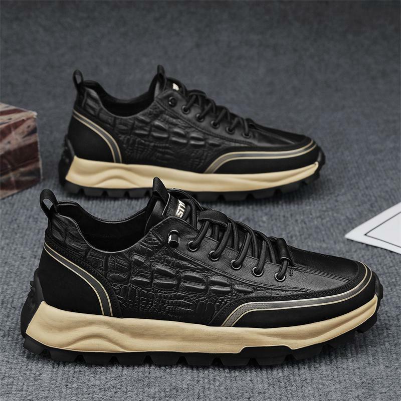 Argan Men's Shoes 2023 New Autumn Leisure Sports Shoes Men's Junior High School Students Running Increased Daddy Tide Shoes