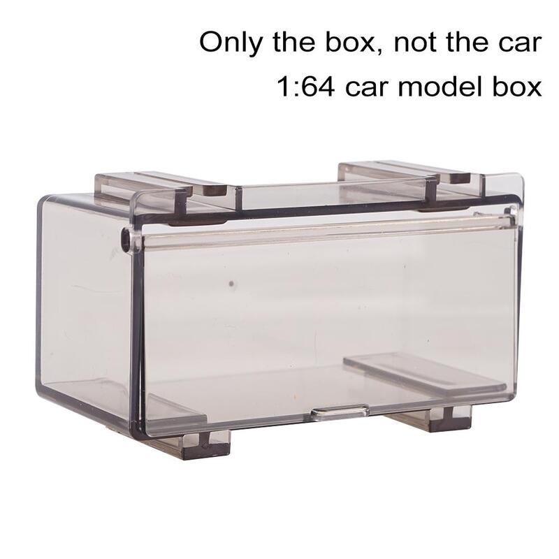 Boîte de présentation de voiture modèle moulé sous pression, boîte de rangement de voiture avec attaches, jouets de collection pour enfants, cadeau d'anniversaire, 1/64