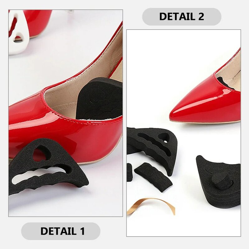 再利用可能な靴のフィラー,靴のヒントのパッド,女の子のためのクッション,4ペア
