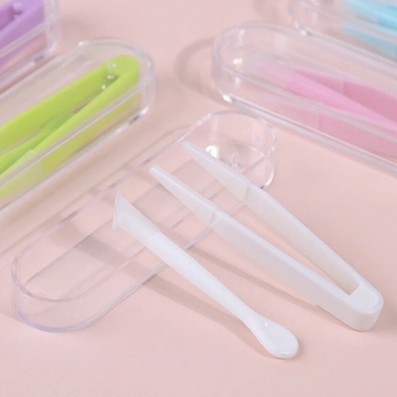 1 Set Multicolor Protable Contact Lenses Tweezers With Suction Stick For Contact Lens Inserter Remover Eyewear Accessories