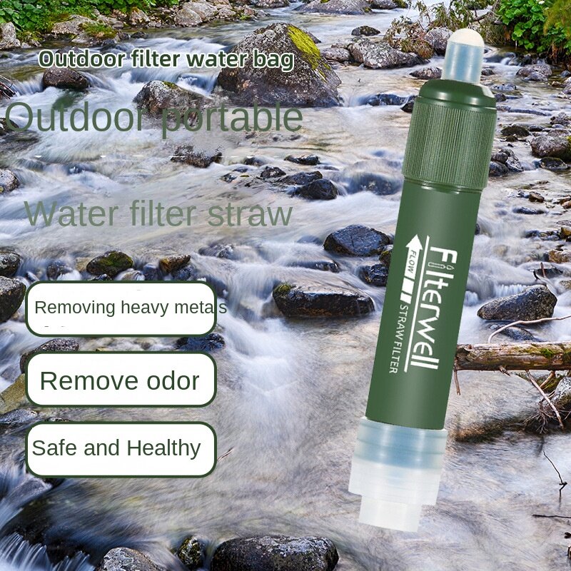 Outdoor Emergency Water Purification Straw Portable Water Filter Outdoor Water Purifier Camping Survival Filter