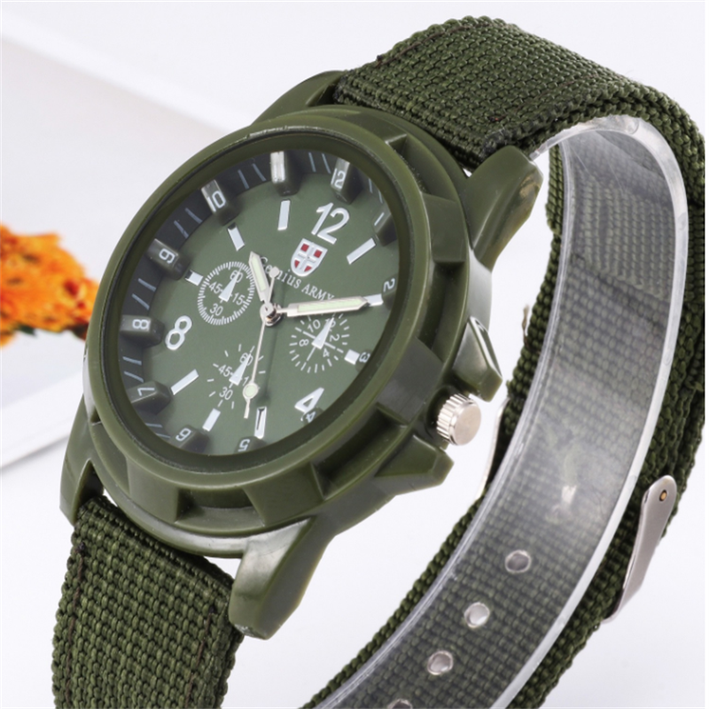 Moda nylonowy pasek zegarka wygodny noctilucent nosić zegarek moda na rękę męski zegarek