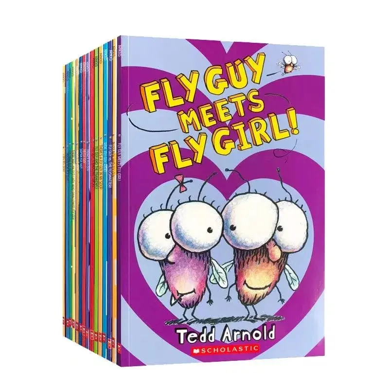 The Fly Guy Usborne-libros en inglés para niños, libros de imágenes para bebés, Series de cuentos famosos, libro de cuentos de lectura divertido, juego de 18 libros