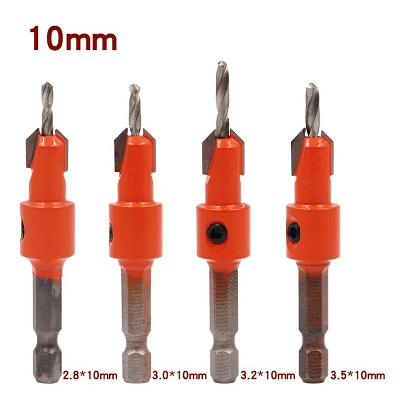 1pc 1/4" Hex Shank Countersink Drill Bit Salad Drill Step Drills Bit For Woodworking Drilling Countersinking Couterboring