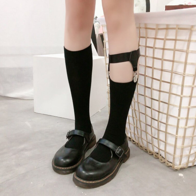 Stoking seksi Suspender kaki wanita Garter seksi Punk Goth kulit PU elastis Garter kaki cincin paha aksesori pakaian