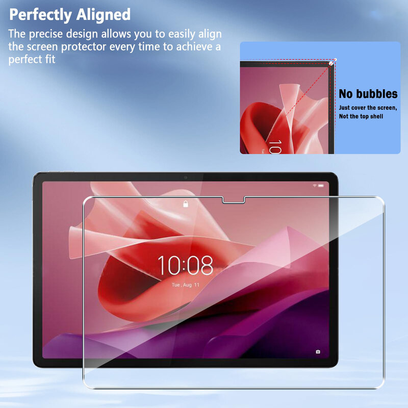 Protector de pantalla de vidrio templado para Lenovo Tab P12, película protectora transparente HD, 12,7 pulgadas, 2023