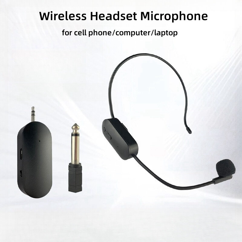 Professionele Draadloze Hoofdband Microfone Voor Het Onderwijzen Van Amplificatie Stage Performance Leraar Lezing Bluetooth Geluidskaart Mic