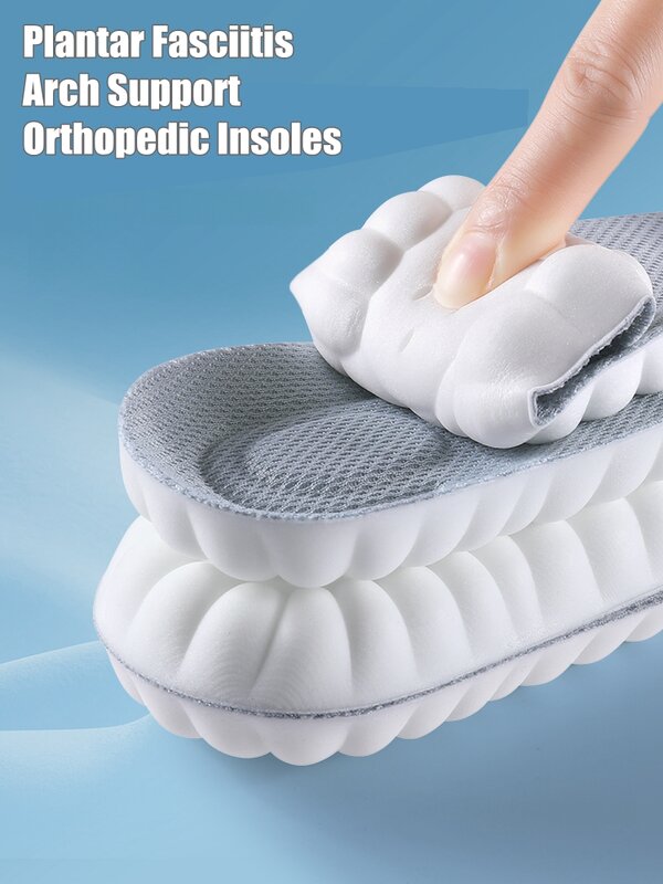 Almofadas ortopédicas de absorção de choque, palmilhas plantar fascite alívio, pés arco suporte inserções, calçados esportivos almofadas, 1 par