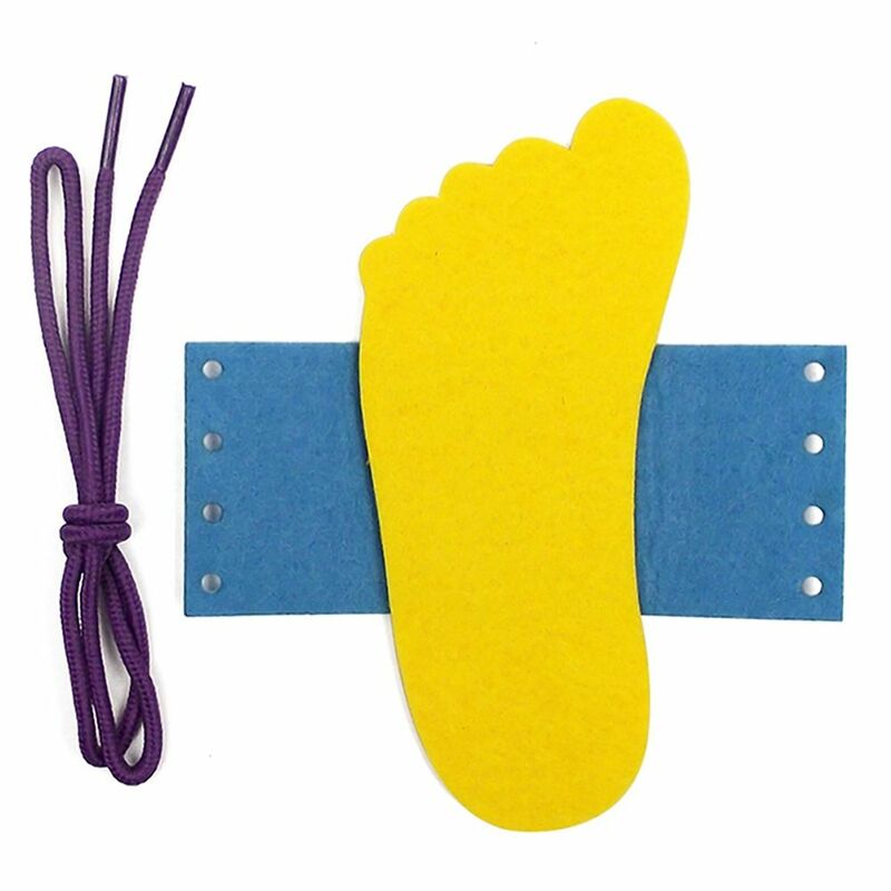 Learn To Lace Tie Lace Up Slippers Durable Threading Toy Non Woven Kids Slippers Practice Winding Shoelace Practice Slippers