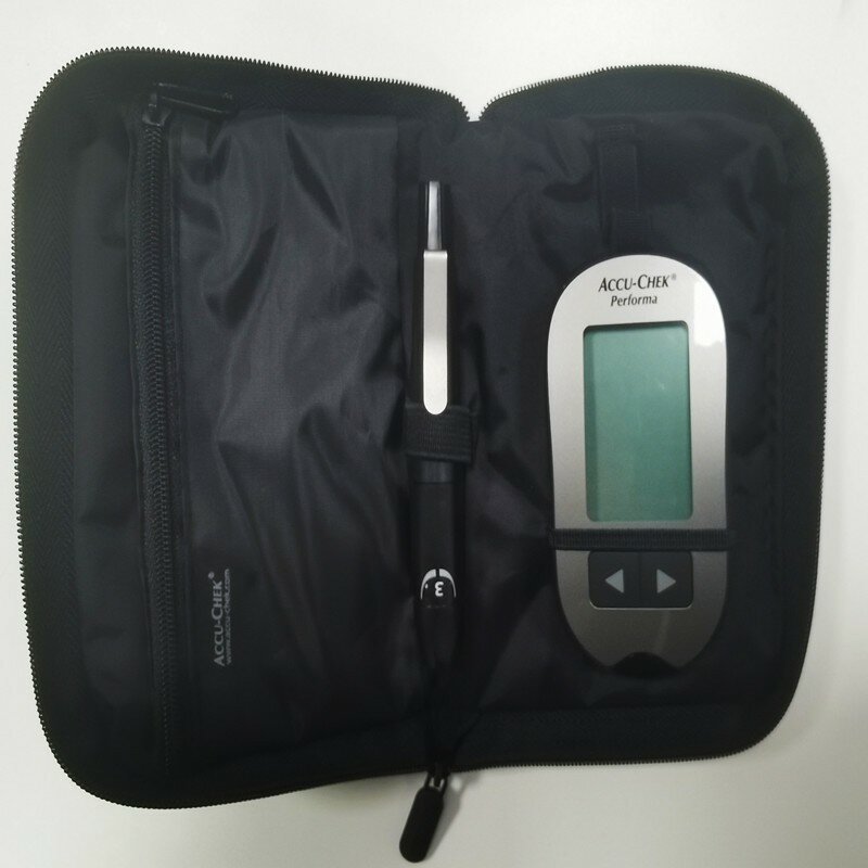 Accuchek chek performa medidor de glicose diabetes tester códigos automaticamente para uso doméstico/glicose 50 tiras de teste com acessórios