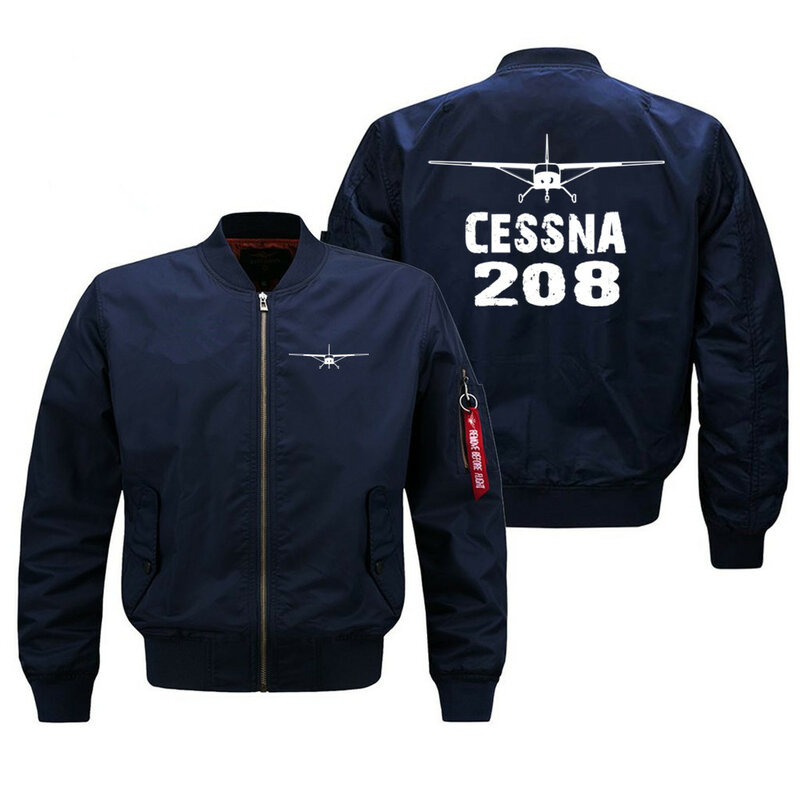 새로운 에비에이터 Cessna 208 조종사 Ma1 봄버 재킷 남성용, 용수철 가을 겨울 재킷 코트