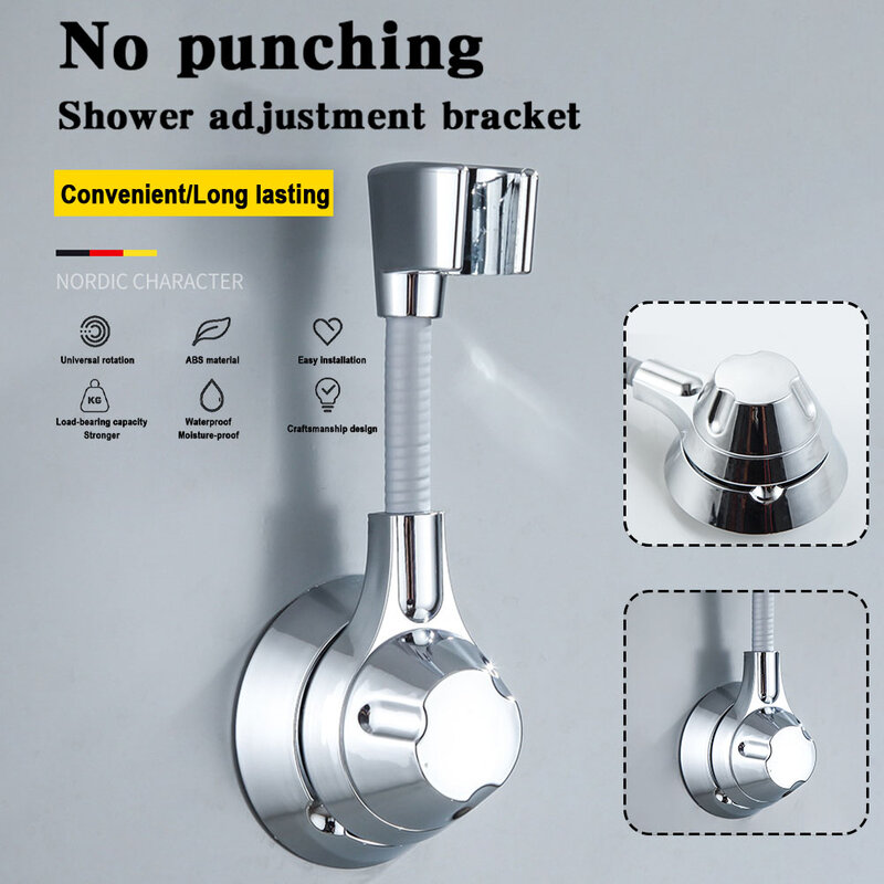 No Punching Rotatable Shower Head Bracket Multi-Purpose Universal Wall Hook For Home Shower