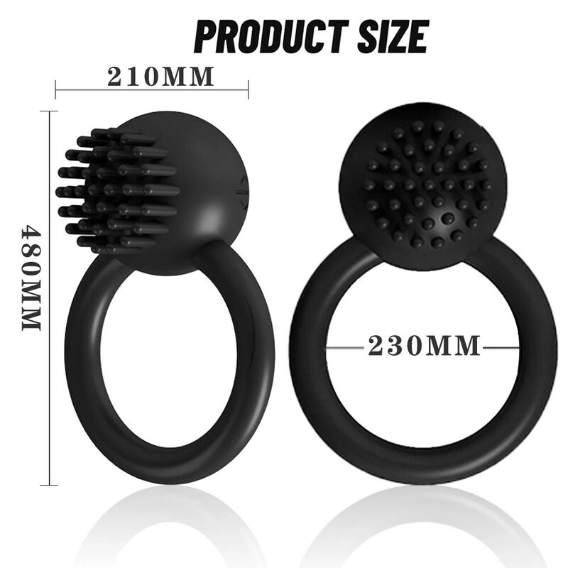 10 Frequency Silicone Penis Cock Ring Vibrator Penis Erection Penisring Cockring Sex Toys for Men Delay Ejaculation Sextoys