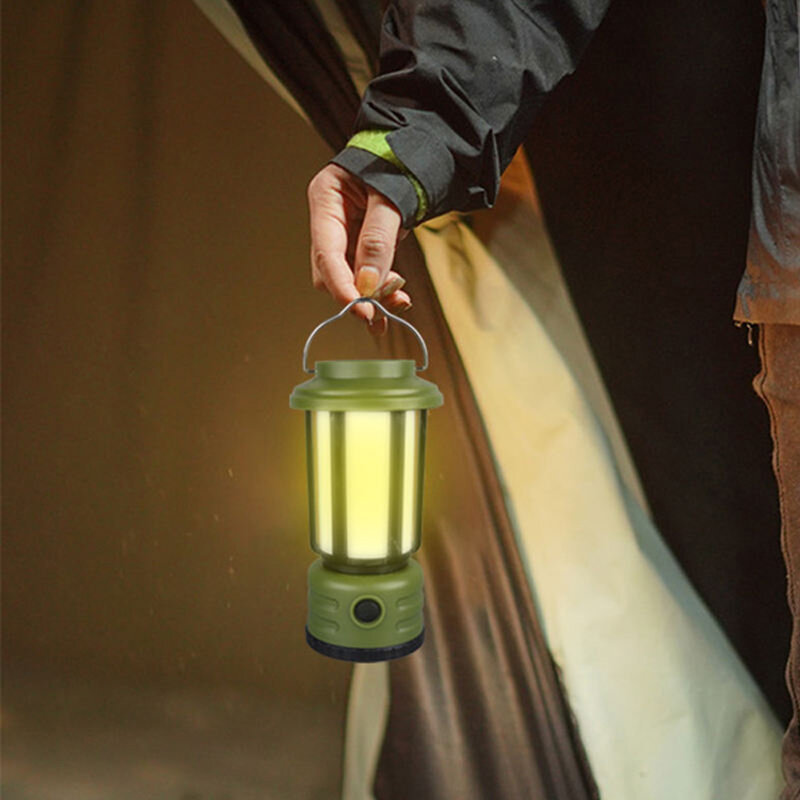 Outdoor Portable Lanterns Tent Lamp Atmosphere Light /USB Rechargeable Camping Light 12*6.7cm Night Fishing Camping Hiking Tools