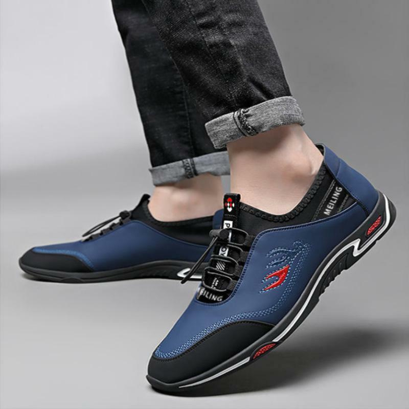 Men' Casual Canvas Shoes Summer Lace-up Leather Shoe Breathable Shallow Shoes for Men Outdoor Driving Shoes Original Men Loafers