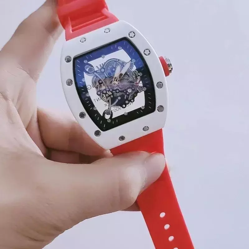 리차드 탑 럭셔리 브랜드 남성용 밀리터리 할로우 스포츠 시계, 시뮬레이션 날짜 쿼츠 시계, 방수 시계