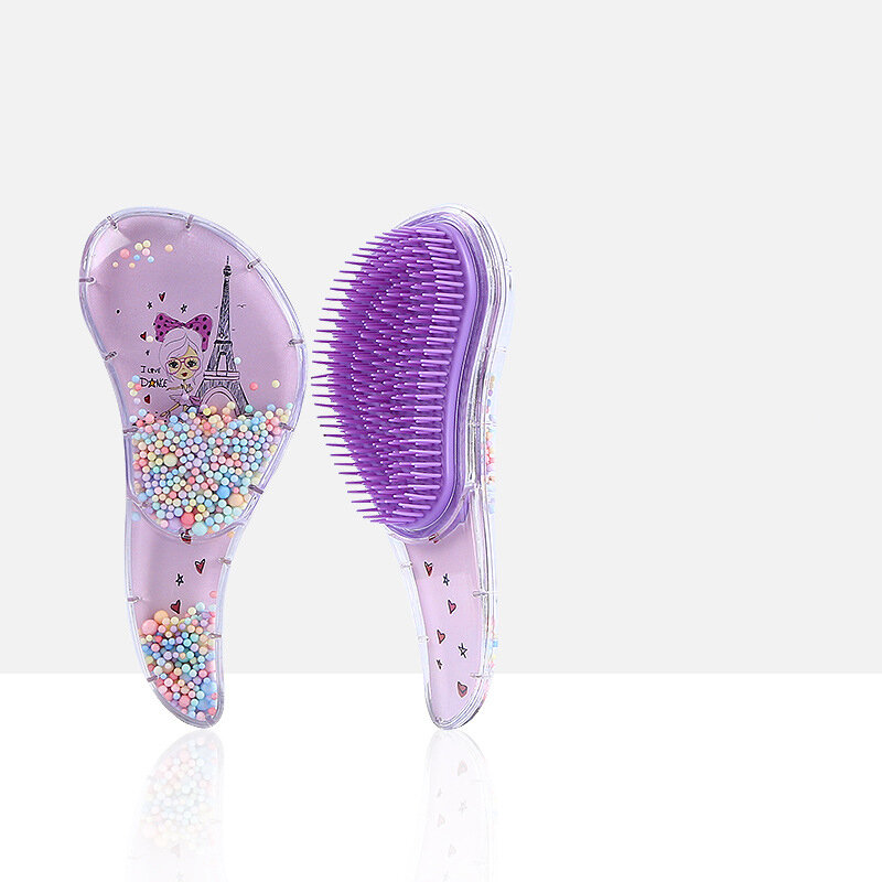 Peine antinudo de unicornio de dibujos animados para niñas y niños, cepillo de pelo antiestático, peine pequeño de peluquería, productos de peluquería para mujeres, 2023