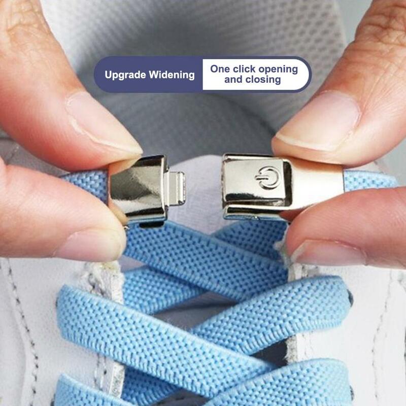 Neue elastische Silikon Schnürsenkel Schraube Schnürsenkel faul Schnürsenkel Unisex keine Krawatte 1 Paar für Schuh zubehör