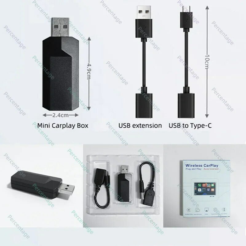 Adaptateur CarPlay filaire vers sans fil pour autoradio OEM, Plug and Play USB, Smart Link, le plus petit et le plus mince, mis à niveau, nouveau