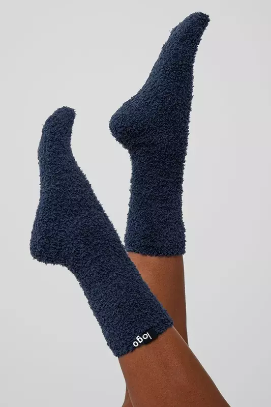 LO Yoga-calcetines de felpa para mujer, medias cálidas y esponjosas, gruesas, de terciopelo Coral, elásticas, suaves, para interiores