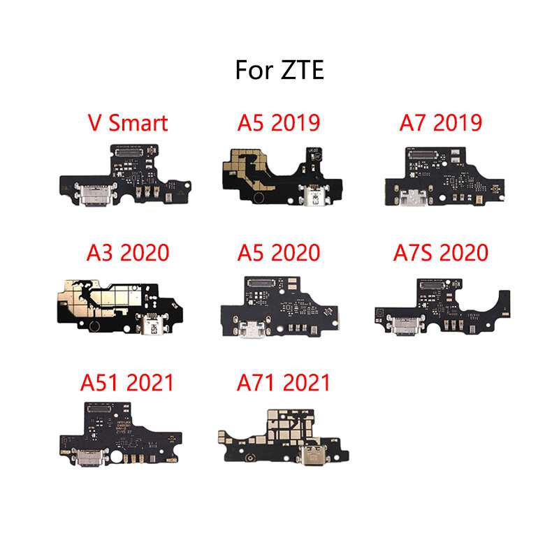 Conector de base de carga USB, Conector de puerto, placa de carga, Cable flexible para ZTE A5, 2020, A7S, A51, 2021, A71, A7, 2019, A3, 2020 V, Smart