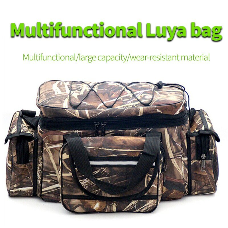 Impermeável Pesca Bag Nylon Grande Capacidade Multi Purpose Pesca Combater Duas Camadas Impermeável Outdoor Shoulder Bags