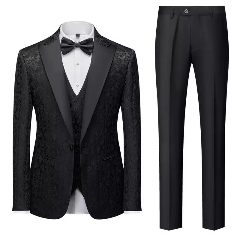 XX462European and American summer groomsmen trendy fashion jacquard stage costumes