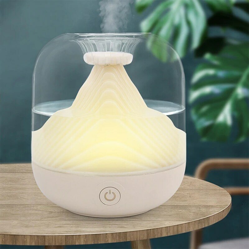 Air Humidifier Double Spray Nozzle Diffuser Output Nebulizing Night Light For Home Green