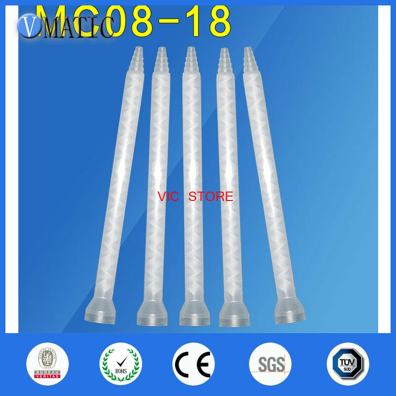 Free Shipping Plastic Resin Static Mixer MC/MS08-18 Mixing Nozzles For Duo Pack Epoxies