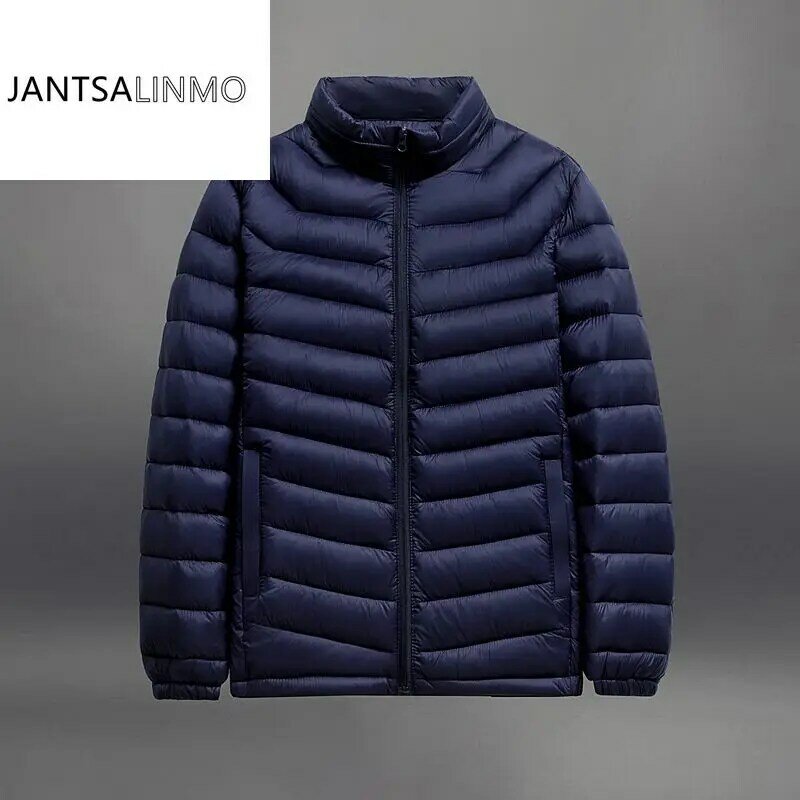 Abrigo de algodón ligero para hombre, chaqueta cálida informal de lujo a la moda, Boutique, novedad de otoño, 2023