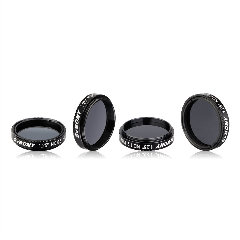 SVBONY 1.25" ND4 /ND8/ ND16/ ND1000 Neutral Density Filter for Telescope Eyepiece Reduce Moon Surfaces Overall Brightness SV139