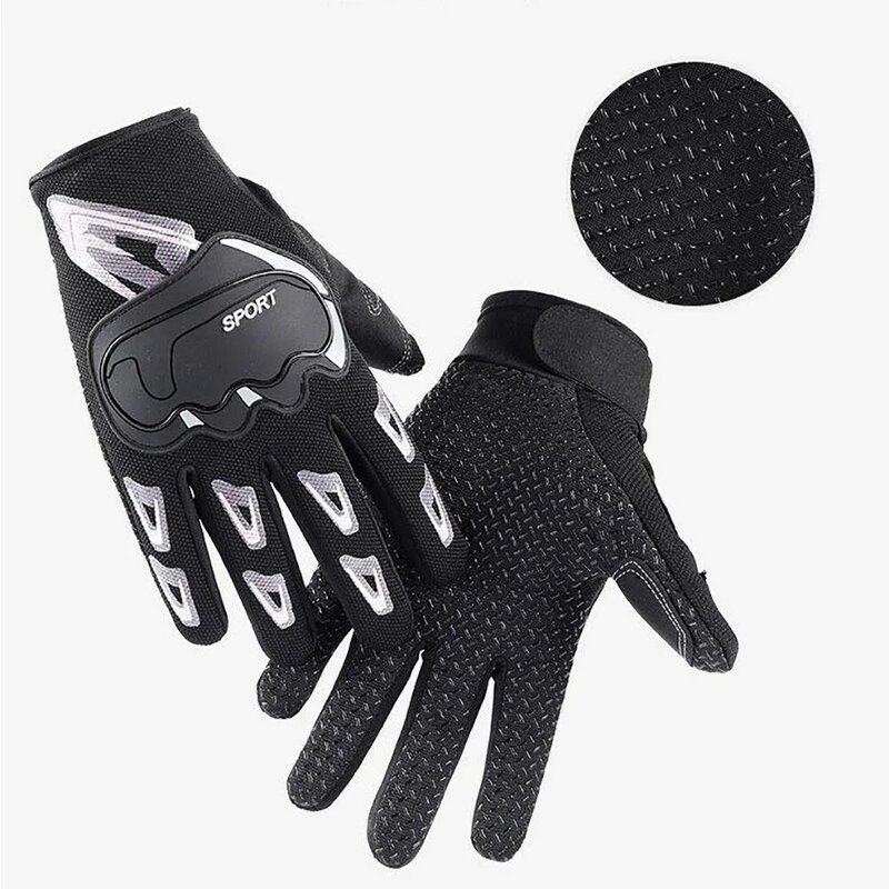 Guantes de Moto de dedo completo para hombres y mujeres, guantes tácticos antideslizantes a prueba de golpes para Fitness al aire libre, ciclismo, equipo de Moto