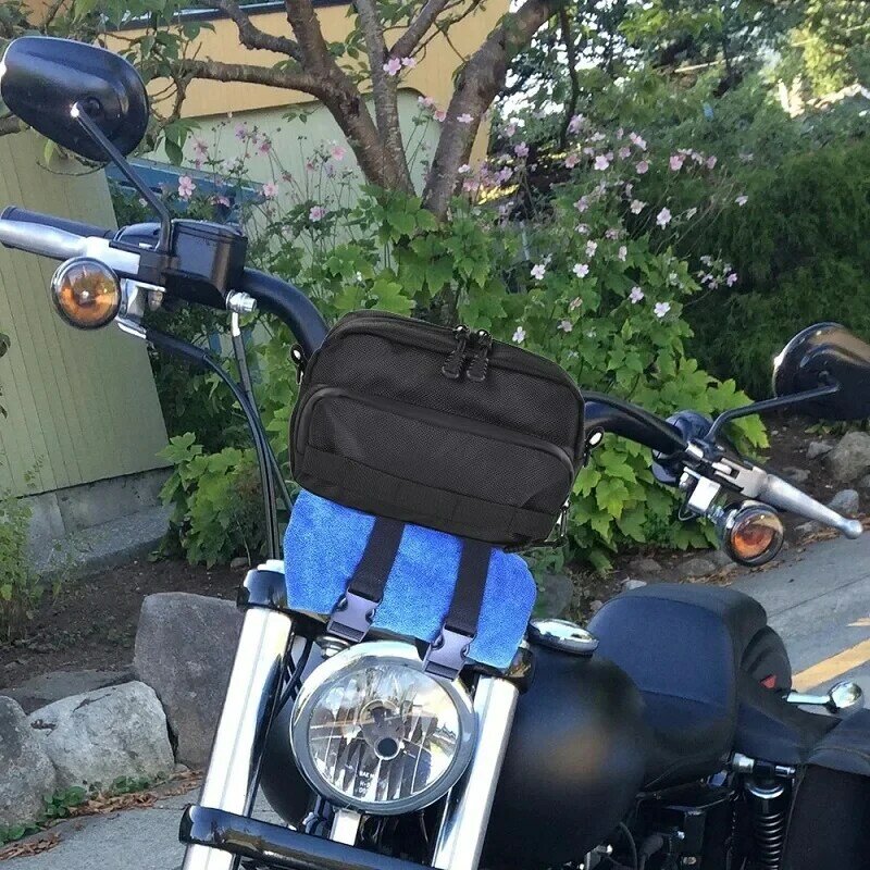 Motorcycle Saddlebags Multifunctional Front Frame Storage Bikes Pouch Motorcycle Fork Bag Shoulder Mini Messenger Bag