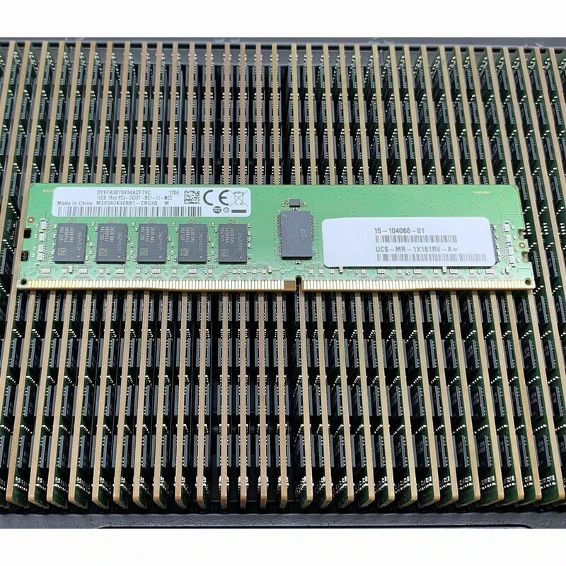ذاكرة خادم عالية الجودة ، شحن سريع ، يعمل بشكل جيد ، PC4-2400T ، UCS-MR-1X161RV-A ، DDR4 ، 15-104066-01 ، 1 قطعة RAM ، 16GB ، 16G ، 1RX4