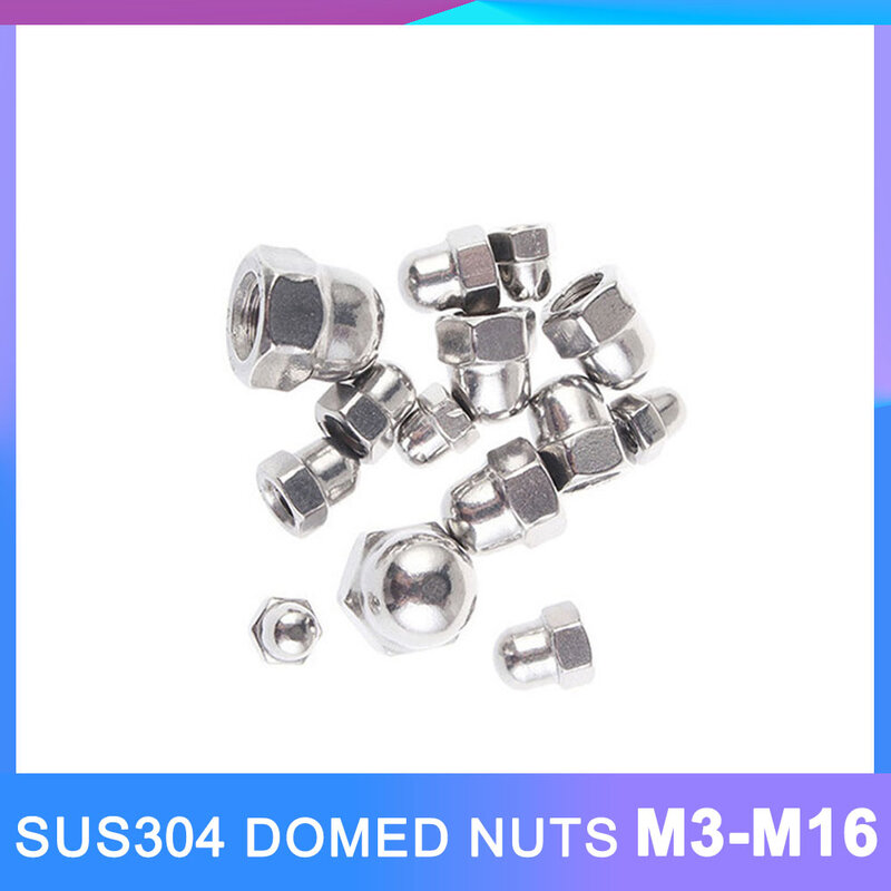 DIN1587 M3 M4 M5 M6 M8 M10 M12 M14 M16 304 Stainless Steel Hex Cap Nut Domed Nuts