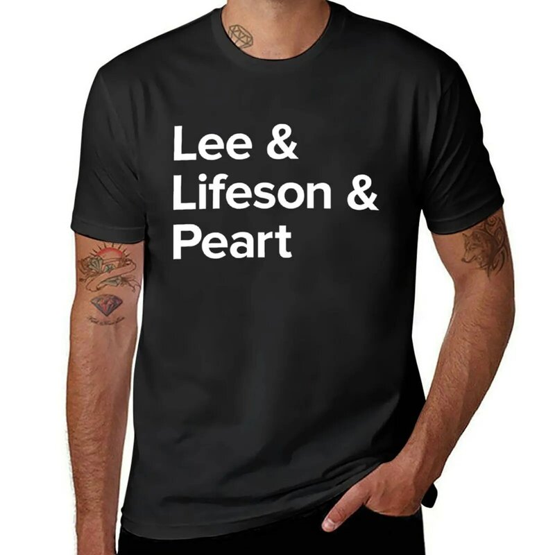 เสื้อยืดผู้ชายวินเทจรุ่น Lee and lifeson and peart สำหรับเด็กผู้ชาย