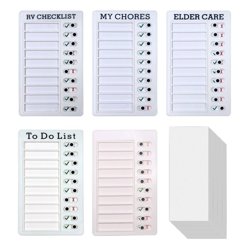 RV Checklist Memo Board My householes Board bambini portatile pratico regolabile rimovibile per RV Car Home Classroom Elder Daily Care