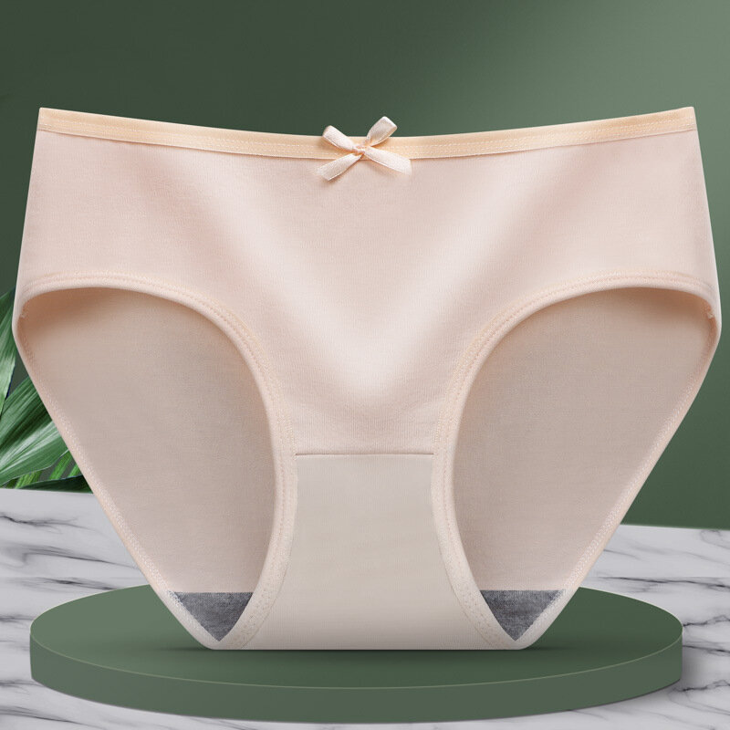 Calcinhas de algodão cintura média para mulheres e meninas, jovem senhora Panti Underwear, cuecas macias, cuecas infantis, lingerie, cuecas